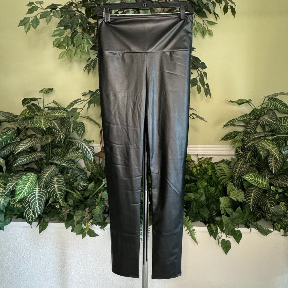 Black High Waist Faux Leather Leggings - S,M, & L sizes